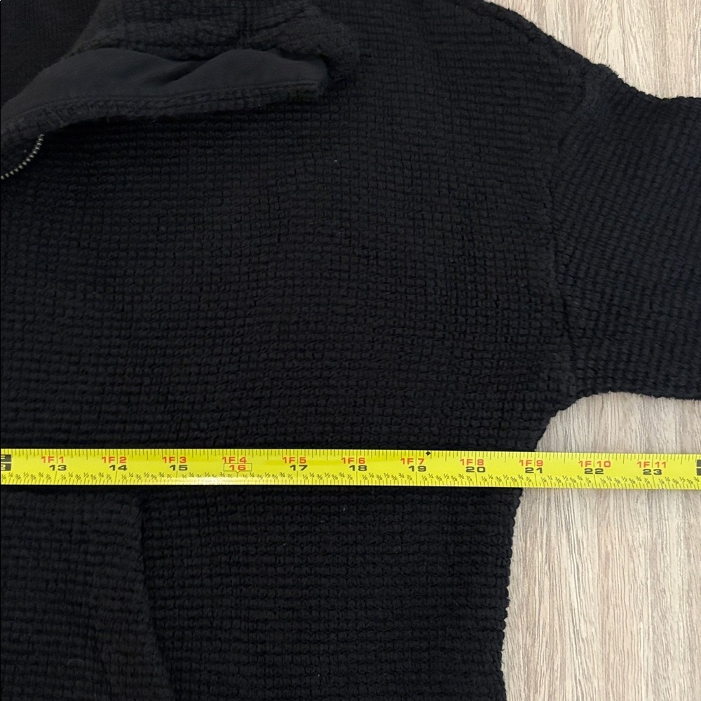 Sweaty Betty Restful Boucle Black Knit Zip Front Boxy Sweater Jacket Small - Picture 5 of 8